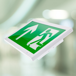 Channel Camber LED Exit Sign Wall Fitting