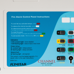 Channel 4-Wire Conventional Fire Detection Systems Scimitar Fire Panel Close-Up