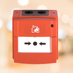 Channel Analogue Addressable Fire Detection Systems Ziton Red Weatherproof Surface Mounting Call Point
